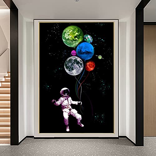 Amazon.co.jp: 宇宙飛行士の宇宙飛行機の惑星の球のキャンバス絵画